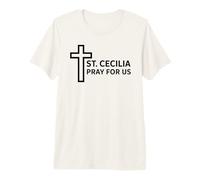 Prière de Sainte Cécile Catholique Musique Ministère T-Shirt Haut de Gamme