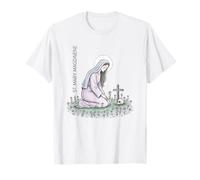 Prière de Sainte-Madeleine à Genoux par Croix catholique T-Shirt