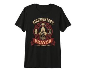 Prière des Pompiers : Seigneur, Gardez-Moi en sécurité, Pompier T-Shirt Haut de Gamme
