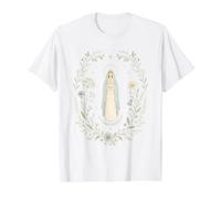 Prière Florale céleste mariale Foi Ciel Nocturne Aura T-Shirt Graphique avec Valeur