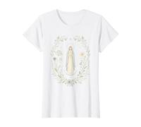 Prière Florale céleste mariale Foi Ciel Nocturne Aura T-Shirt Graphique avec Valeur
