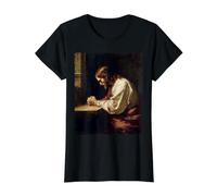 Prière Jésus priant T-Shirt Graphique avec Valeur