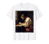 Prière Jésus priant T-Shirt Graphique avec Valeur