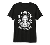 Prière Sainte Faustine Dévotionnelle Foi catholique T-Shirt Haut de Gamme