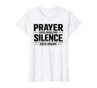 Prière sur Les problèmes Foi sur la Peur Inspiration chrétienne T-Shirt Graphique avec Valeur