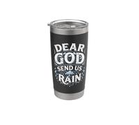 Prière vintage « Dear Father, Shower Us with Rain » Gobelet isotherme en acier inoxydable double paroi