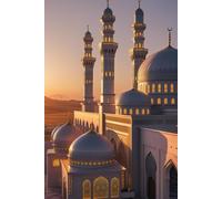 Prières à la Mosquée pour Allah: Carnet ligné musulman de 120 pages pour écrire ses prières, invocations, gratitude, réflexions spirituelles, suivi du jeûne, de Ramadan et préparation à l’Aïd