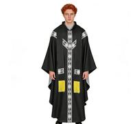 Priest Costume - Catholic Chasuble With Ribbon | Father Mass Cloak Cosplay Costume For Men, Masquerades, Carnivals, Stage, Photoshoot, Wedding, Holiday, Party, Religious And Cosplay Events