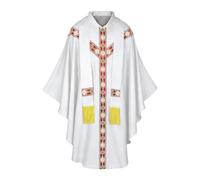Priest Costume - Ribbon Catholic Chasuble, Mass Vestments Robe For Men