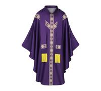 Priest Costume - Ribbon Catholic Chasuble, Mass Vestments Robe For Men