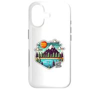Priest Lake Idaho ID Nature Pixelated Logo Vacation Design Coque pour iPhone 17