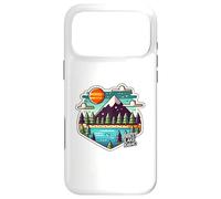 Priest Lake Idaho ID Nature Pixelated Logo Vacation Design Coque pour iPhone 17 Pro Max