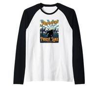Priest Lake Idaho Sasquatch Bigfoot Big Foot Souvenir de Voyage Manche Raglan