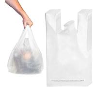 Prieto Larrey - Lot de 200 sacs en plastique avec poignée pour t-shirt - 70 % recyclés et recyclables - Convient pour usage alimentaire (30 x 40 cm)