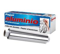 Prieto Larrey - Papier d'aluminium professionnel - Grand rouleau de 40 cm x 250 m 13 microns - Avec scie pour couper - Idéal pour cuisine, alimentation, restauration ou salon de coiffure