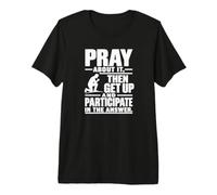 Priez à ce Sujet Puis participez à la réponse T-Shirt Haut de Gamme