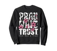 Priez, Attendez, ayez Confiance Que Dieu a Un Plan | Foi chrétienne Sweatshirt