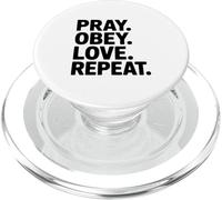 Priez, obéissez à l'amour, répétez Une Affirmation de Foi inspirante PopSockets PopGrip pour MagSafe