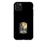 Priez Plus, inquiétez-Vous, Moins, Foi croisée chrétienne Coque pour iPhone 11 Pro Max