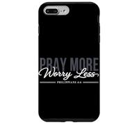 Priez Plus, inquiétez-Vous Moins Philippiens 4:6 Bible chrétienne de Jésus Coque pour iPhone 7 Plus/8 Plus