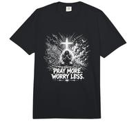 Priez Plus, inquiétez-Vous Moins, priez Moins, priez Comfort Colors Adult Heavyweight T-Shirt