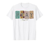 Priez pour la récolte d'automne Merci Dieu Pays Thanksgiving dîner T-Shirt Graphique avec Valeur
