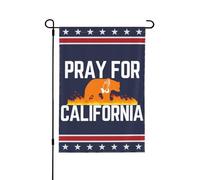 Priez pour le drapeau de jardin de Californie 12x18 Soutenez la Californie Strong Yard Sign Flag God bless California Flag No Flagstand