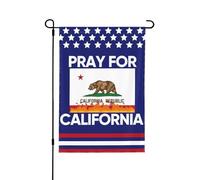 Priez pour le drapeau de jardin de Californie 28x40 Soutenez la Californie Strong Yard Sign Flag God bless California Flag No Flagstand