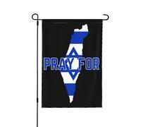 Priez pour le drapeau de jardin d'Israël Drapeau de cour d'Israël gratuit God Bless I Love Israel Flag Sign I Stand With Israel Flag Israel Strong Garden Flag Outdoor House Décoration Yard Flag Sign