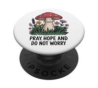 Priez pour l'espoir, ne Vous inquiétez Pas - Vintage Floral Christian Faith PopSockets PopGrip Adhésif