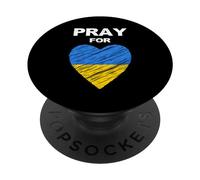 Priez pour l'Ukraine Soutenez Le Peuple ukrainien pour arrêter la Guerre PopSockets PopGrip Adhésif