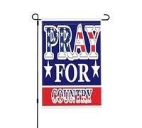 Priez Pour Notre Pays, L'Amérique, Chrétien Patriote Drapeau De Cour Double Face Drapeaux De Jardin Avec Œillets Drapeaux Pour Clubs Plage Extérieure 30X45cm