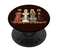 Priez pour Nous Les Saints catholiques prière de la journée des Saints PopSockets PopGrip Adhésif