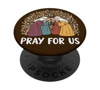 Priez pour Nous Saints catholiques Prière familiale chrétienne PopSockets PopGrip Adhésif