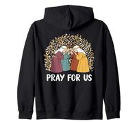 Priez pour Nous Saints catholiques Prière familiale chrétienne Sweat à Capuche