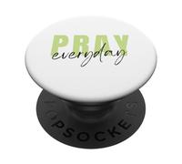 Priez Tous Les Jours. Personne Qui Prie Dieu. Foi chrétienne PopSockets PopGrip Adhésif