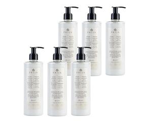 Prija Après-Shampooing Protecteur avec Extrait de Noyer Vert pour Tous Types de Cheveux, Nourrit et Protège les Cheveux des Agressions Extérieures avec Pompe Doseuse 6 x 380ml