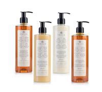 Prija Lot de 4 savons liquides revitalisants de 380 ml avec ginseng, shampoing pour la peau et les cheveux au ginseng, lotion pour les mains et le corps, taille XL