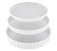 Priksia Lazy Susan Lot de 3 organiseurs de plateau tournant pour réfrigérateur - Étagère à épices rotative à 360° - Plateau rotatif - Support à épices pour cuisine, garde-manger, armoire