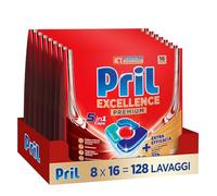 Pril Excellence Premium 5 en 1 Tablettes pour lave-vaisselle (16 capsules), détergent pour lave-vaisselle contre la saleté tenace et sèche, à partir de 72 heures, tablettes lave-vaisselle, efficace