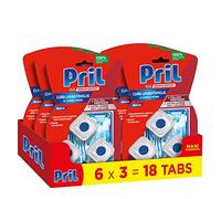 Pril Lot de 6 paquets de 3 sachets de 3 tablettes pour lave-vaisselle Duo, nettoyage profond contre la graisse.