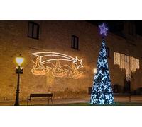 Prilux Figurine de Noël Rois mages avec chameaux et cerf-volant LED avec dimensions 4,80 x 2,20 mètres IP65 Convient pour l'extérieur, pour façades