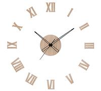 PRIM Romulus Horloge Murale en Bois DIY, fabriquée en UE, Chiffres en Bois 3D, Chiffres Romains, Bois foncé, Horloge Murale à Faire soi-même,600 à 1000 mm, pour Salon, Cuisine,Chambre