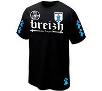 PRIMA ITALIA T-Shirt Bretagne Celtic Breizh - Celtique BZH Hermine - TRISKELL (L)