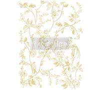 Prima Marketing Bird Song Lot de 1 transfert décoratif en feuille d'or