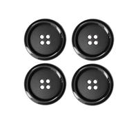 Prima Mercerie |Boutons à coudre noir |4 boutons 27mm | Made in france - noir