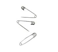 Prima Mercerie | Épingles de sûreté argentées - Lot de 36 - 3 tailles (25, 30, 35 mm) - Accessoire couture et dépannage - argent