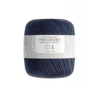 Prima Mercerie |Fil crochet |coton à crocheter |pelote 560 m - bleu marine