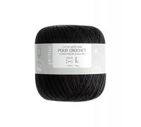Prima Mercerie |Fil crochet |coton à crocheter |pelote 560 m - noir