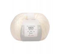 Prima mercerie| Pelote à tricoter blanche| Effet mohair - Blanc